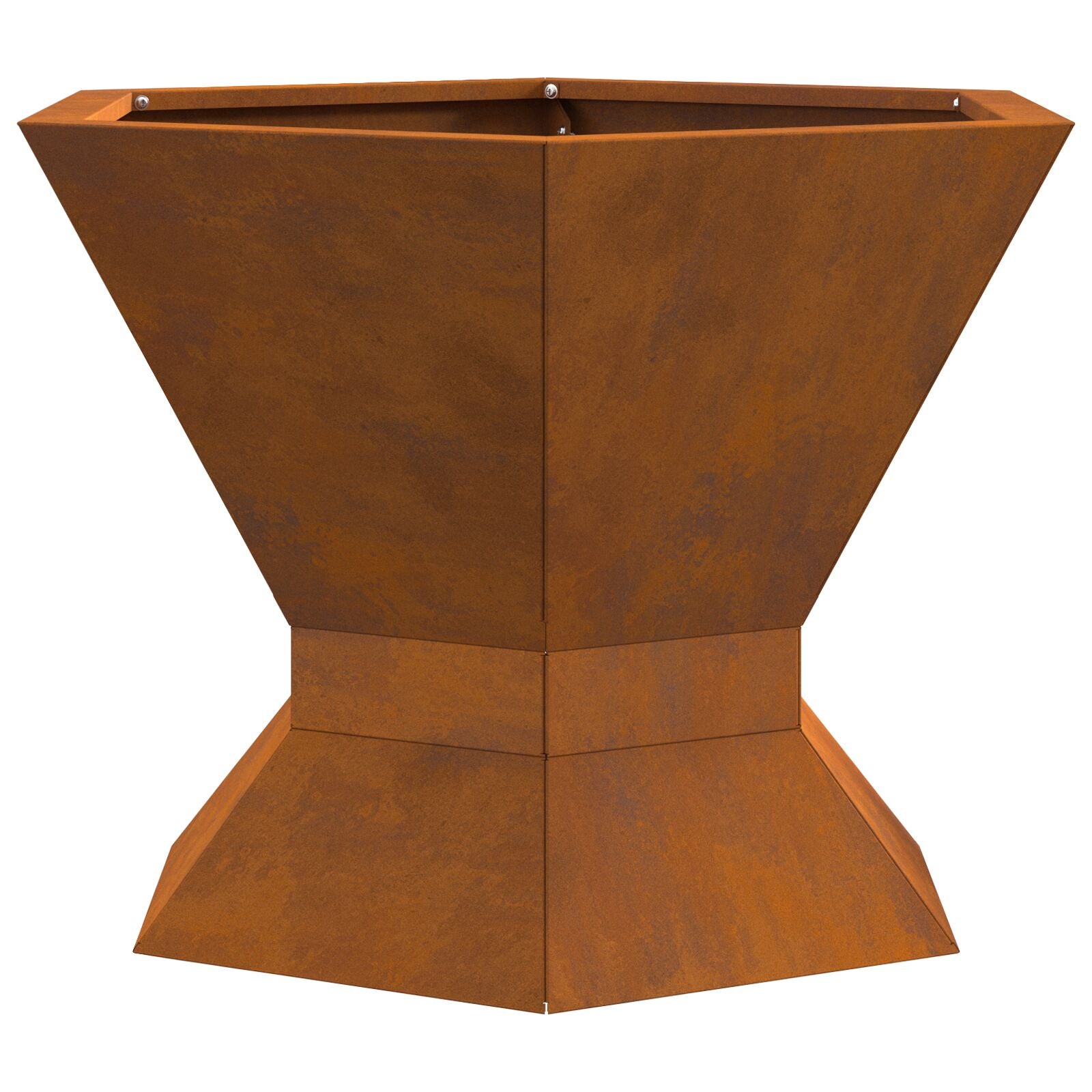 Feuerstelle Sechseckig 50x50x40 cm Wetterfester Stahl