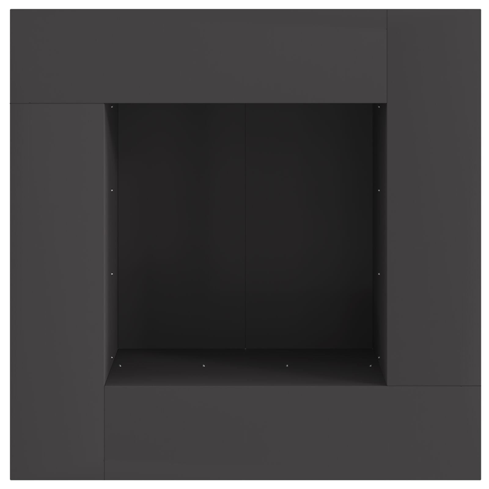 Feuerstelle Quadrat Schwarz 80x80x40 cm Stahl