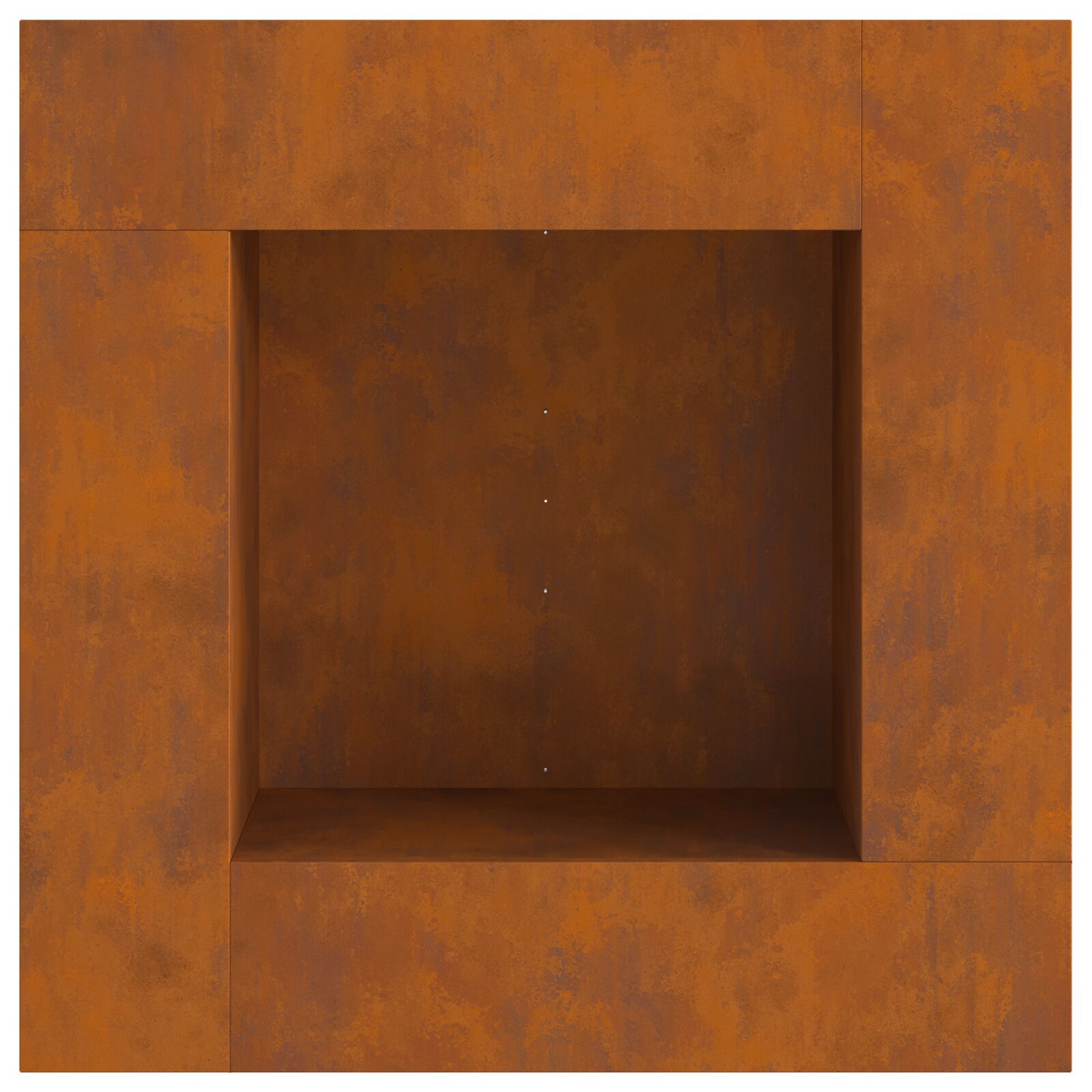 Feuerstelle Quadrat 80x80x40 cm Wetterfester Stahl