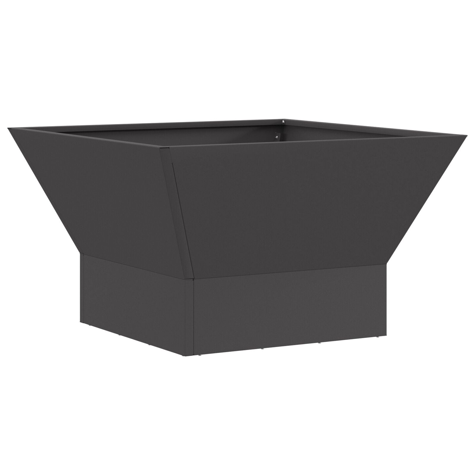 Feuerstelle Quadrat Schwarz 60x60x35 cm Stahl