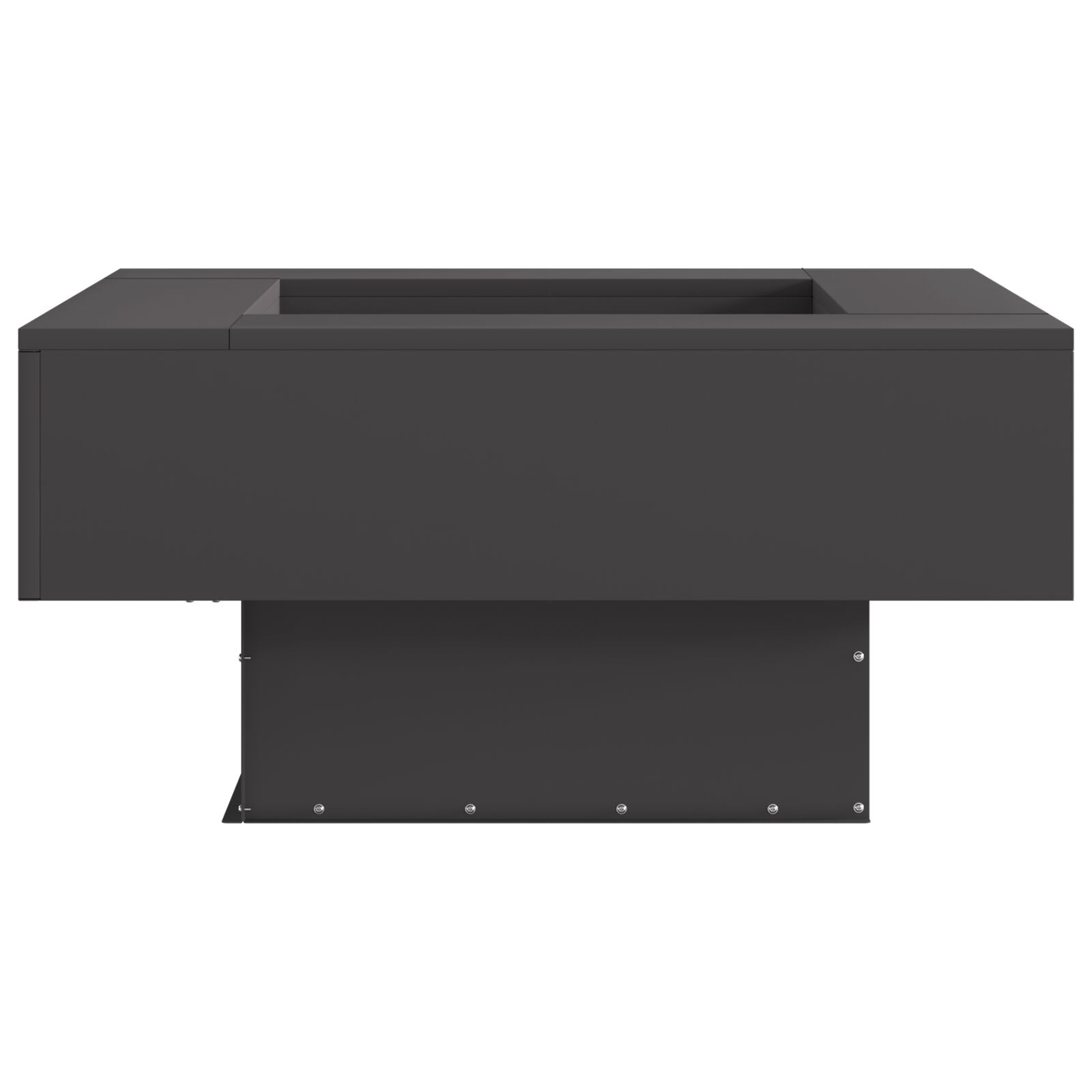 Feuerstelle Quadrat Schwarz 80x80x40 cm Stahl