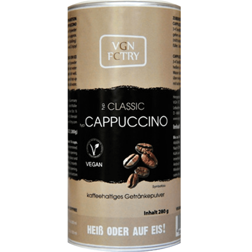 Instant Cappuccino und 6 verschiedene Sorten von VGN FCTRY